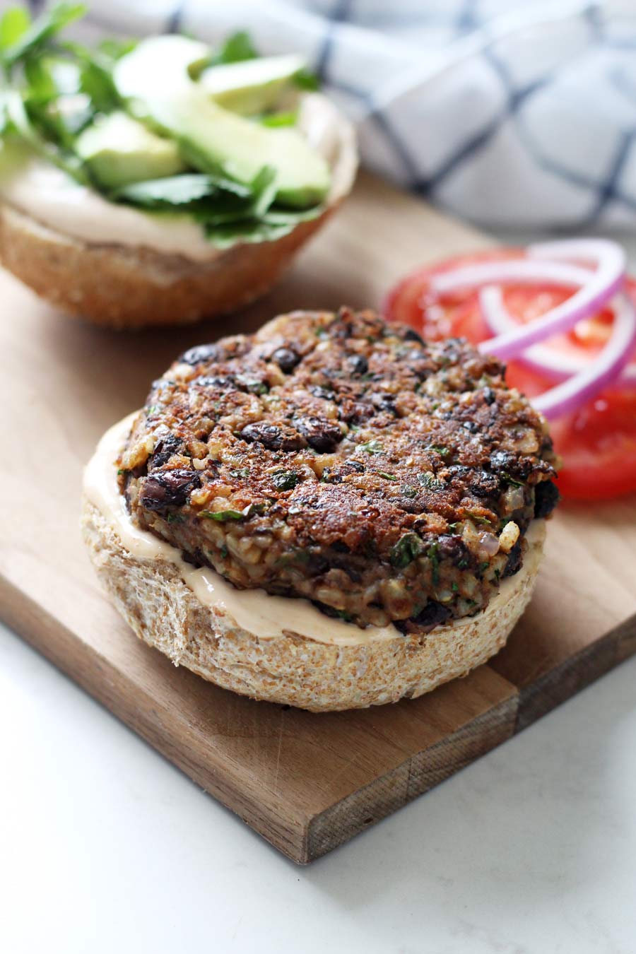 Black Bean Chipotle Veggie Burger (Gluten-Free) - Jillian Harris