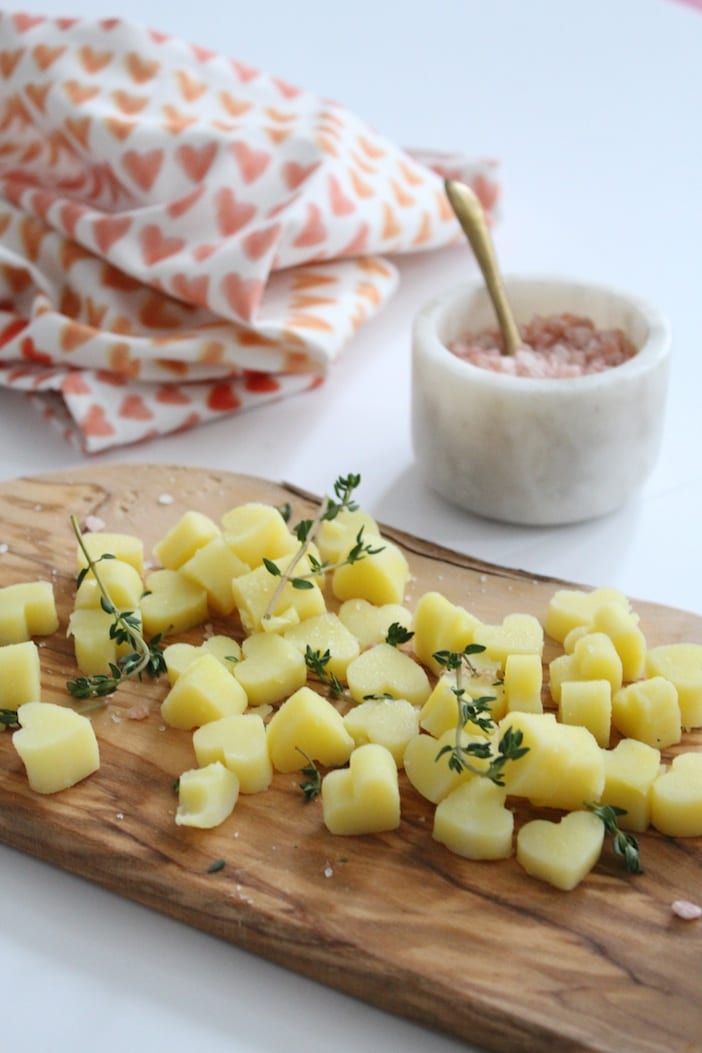 Valentine's heart potatoes