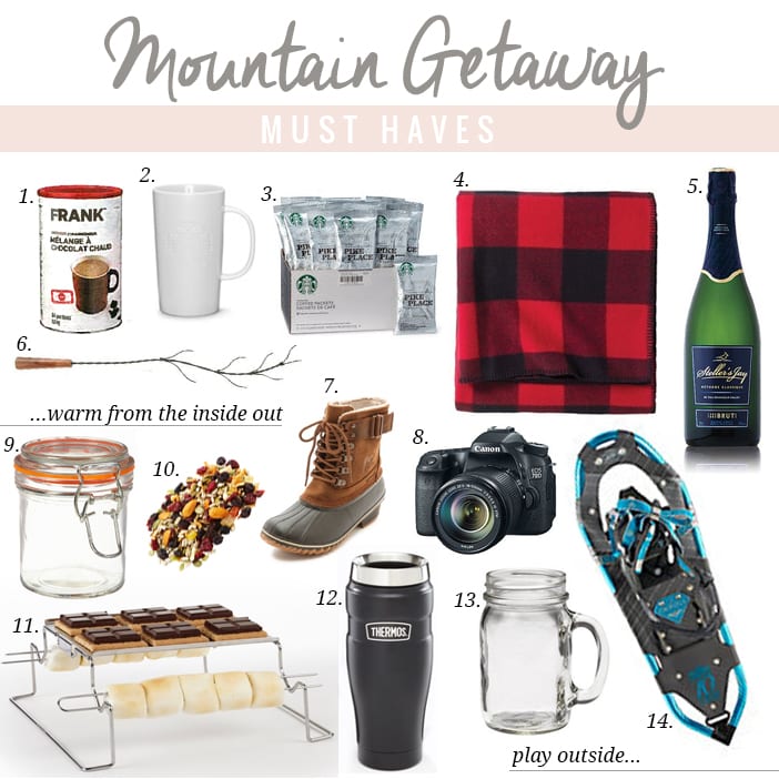 mountain getaway musthaves