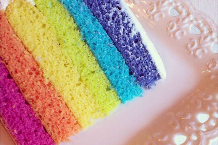 Easter Long Weekend Menu - Rainbow cake