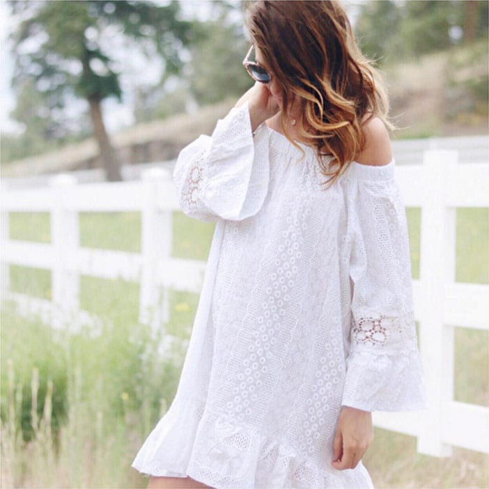 Jillian-Harris-wearing-white-boho-dress