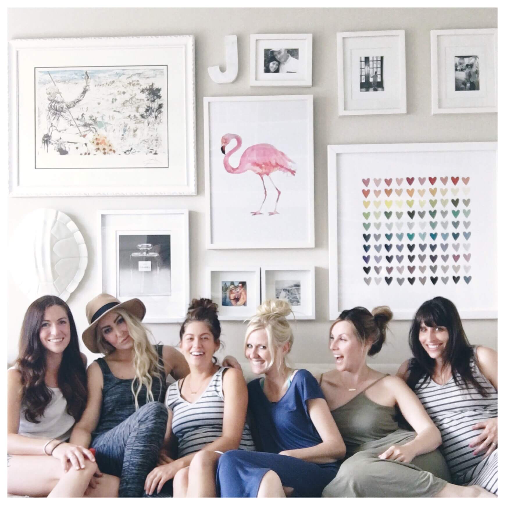 jillian harris and friends at jillian's kelowna home