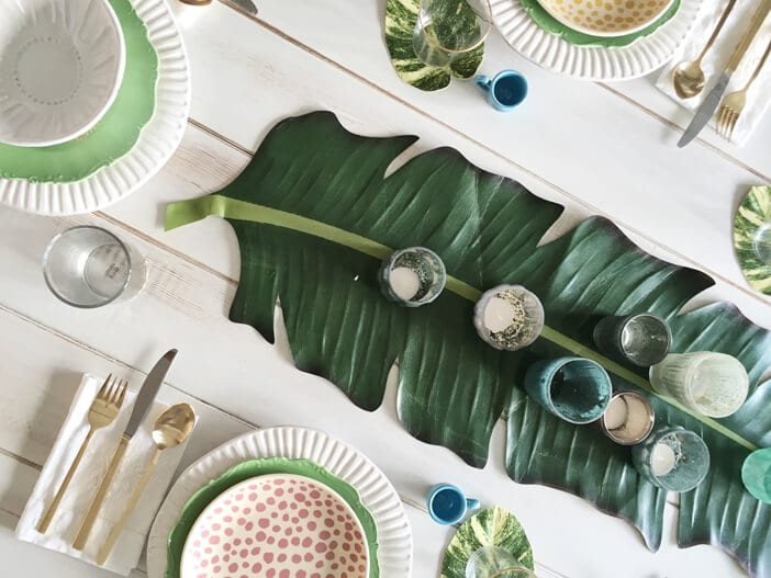 Jillian Harris Modcloth Tropical tablescape