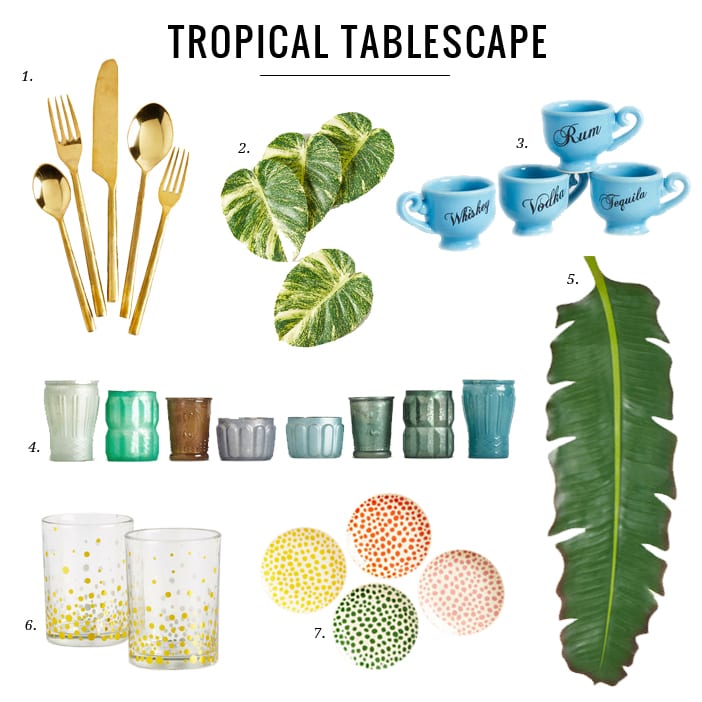 Modcloth Tropical Tablescape