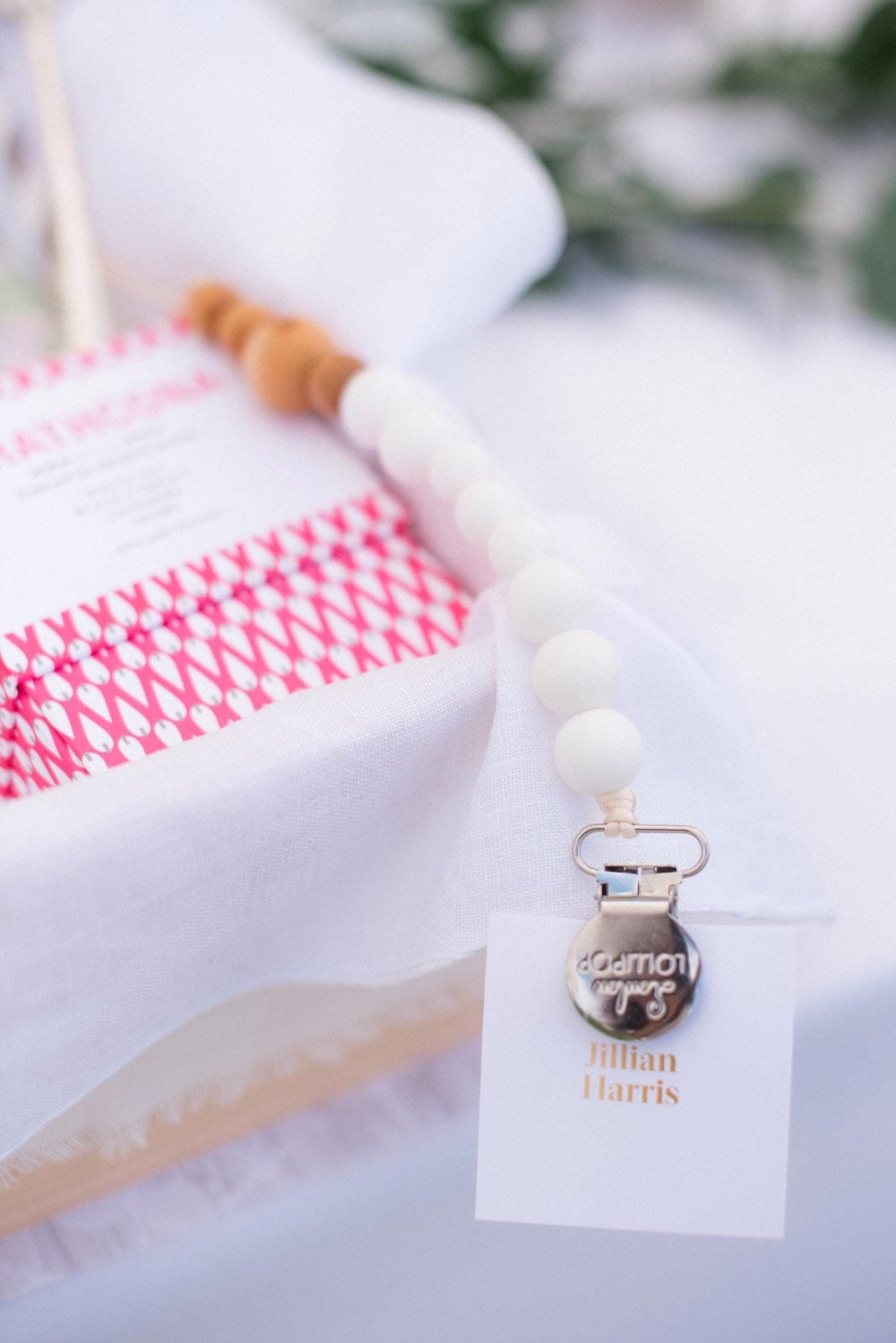 Jillian Harris Baby Shower Place Setting