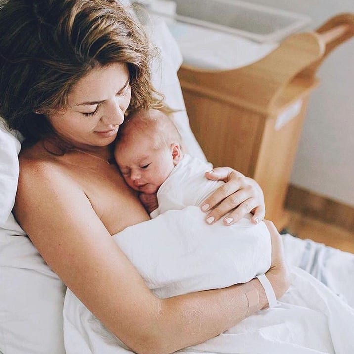 Jillian Harris In Hospital with New Born Baby Leo