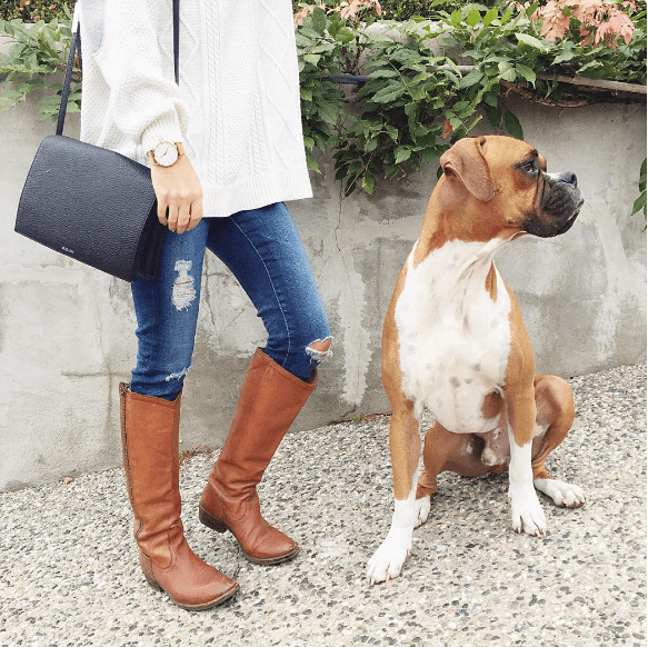 Jillian Harris in Tan Frye Boots with Nacho