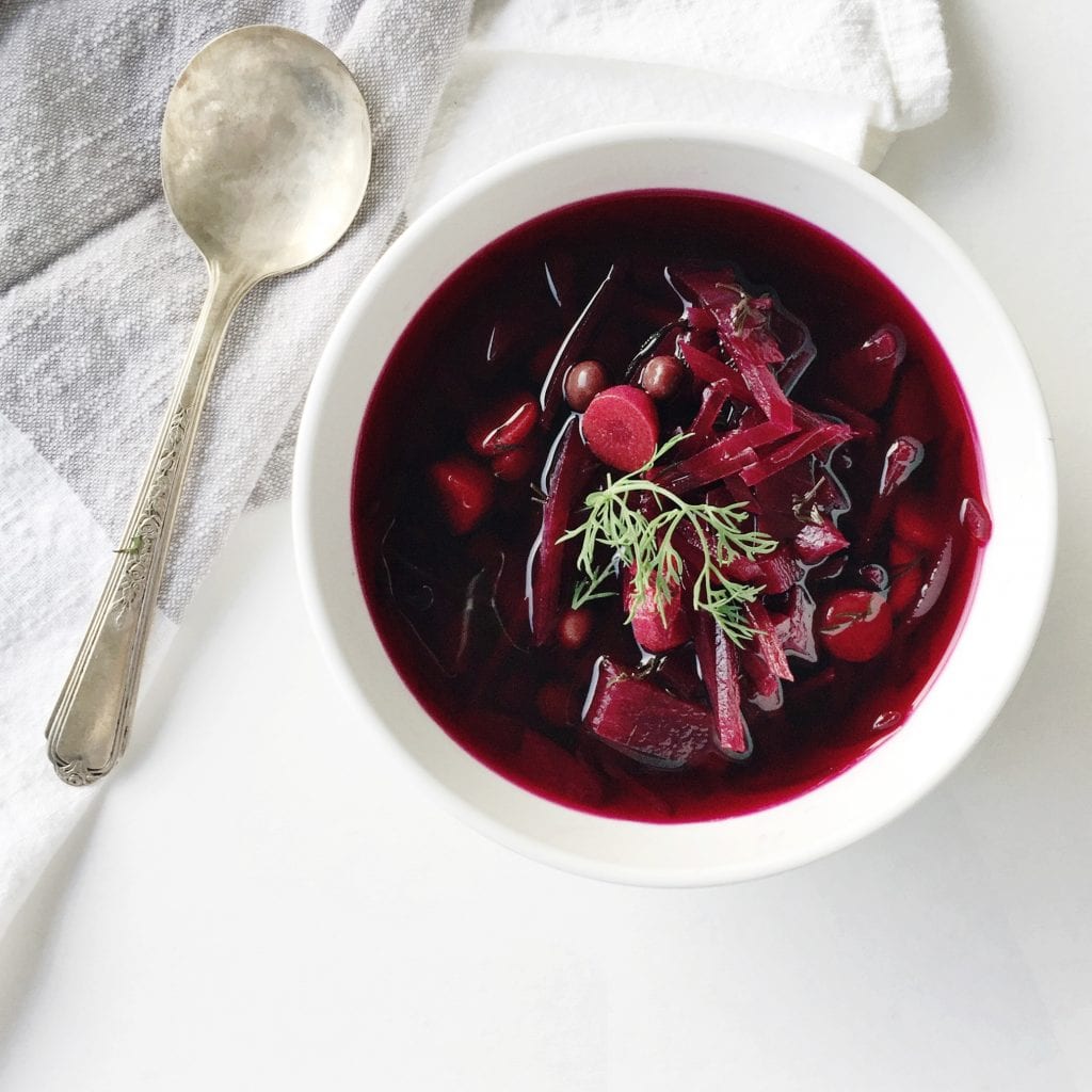 Granny’s Borscht (Vegan Option)