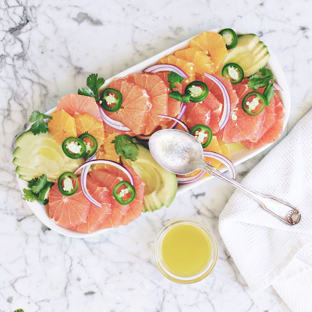 Jillian Harris and Fraiche Nutrition Avocado Grapefruit Salad