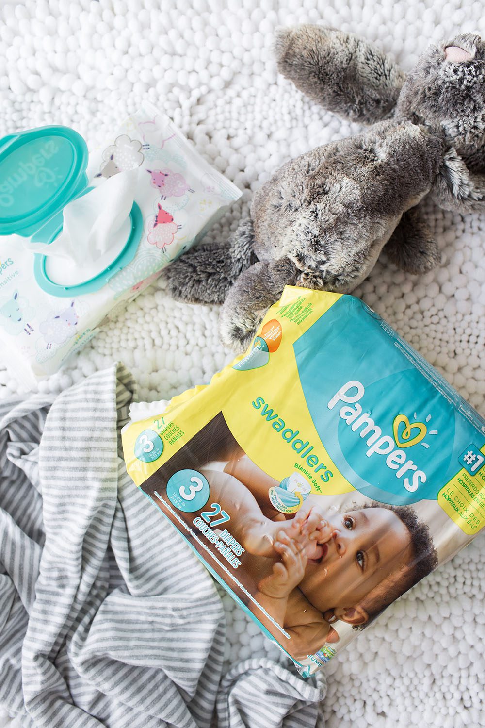 Jillian Harris and Leo with Pampers