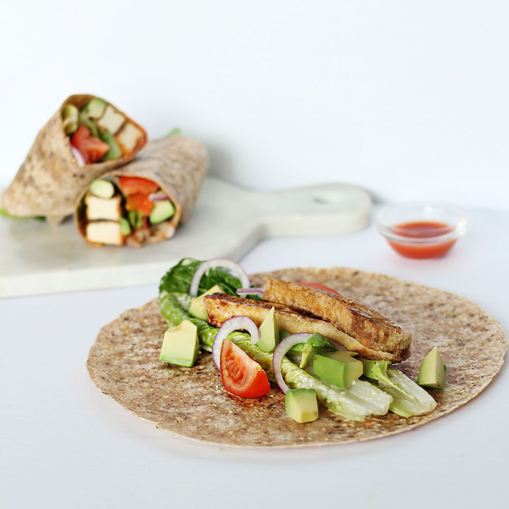 Jillian Harris Tofu Buffalo Wraps