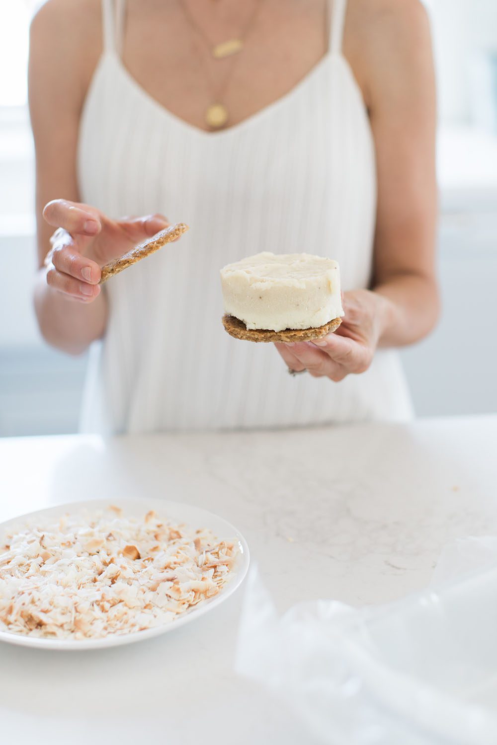 Jillian Harris and Fraiche Nutrition Tropical Ice Cream Sandwiches Vegan