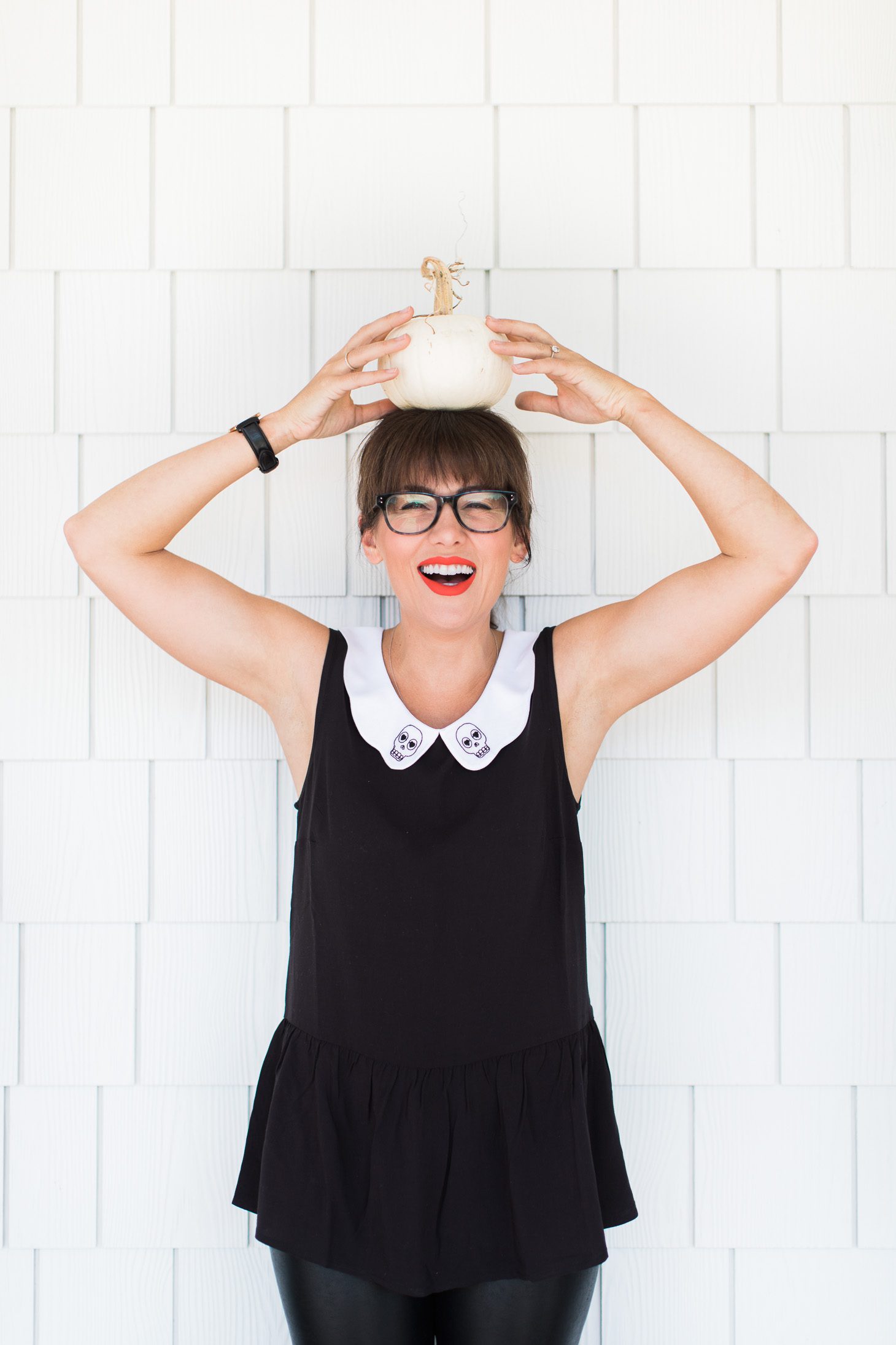 Jillian Harris ModCloth Skull Peplum Top