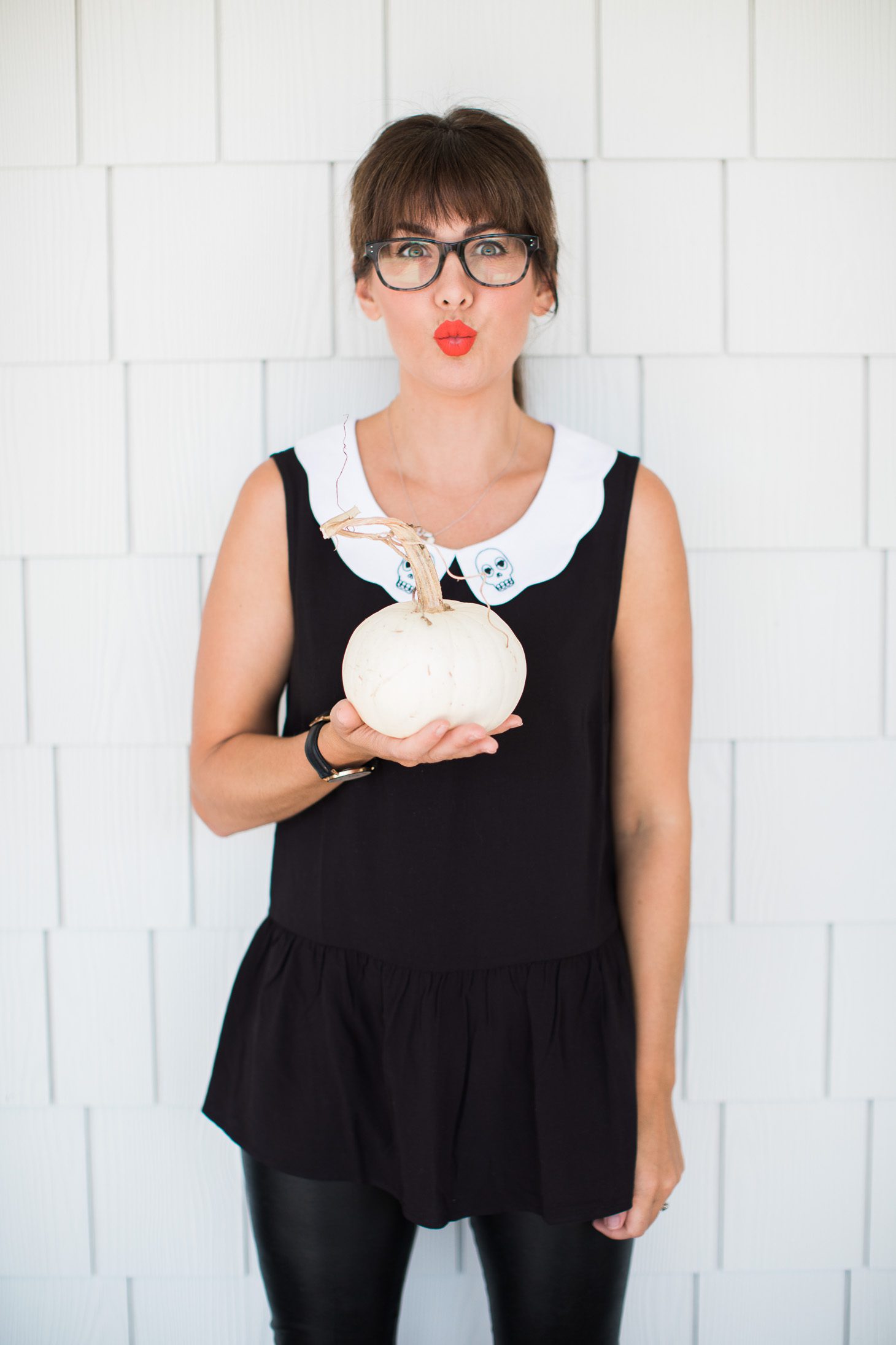 Jillian Harris ModCloth Skull Peplum Top