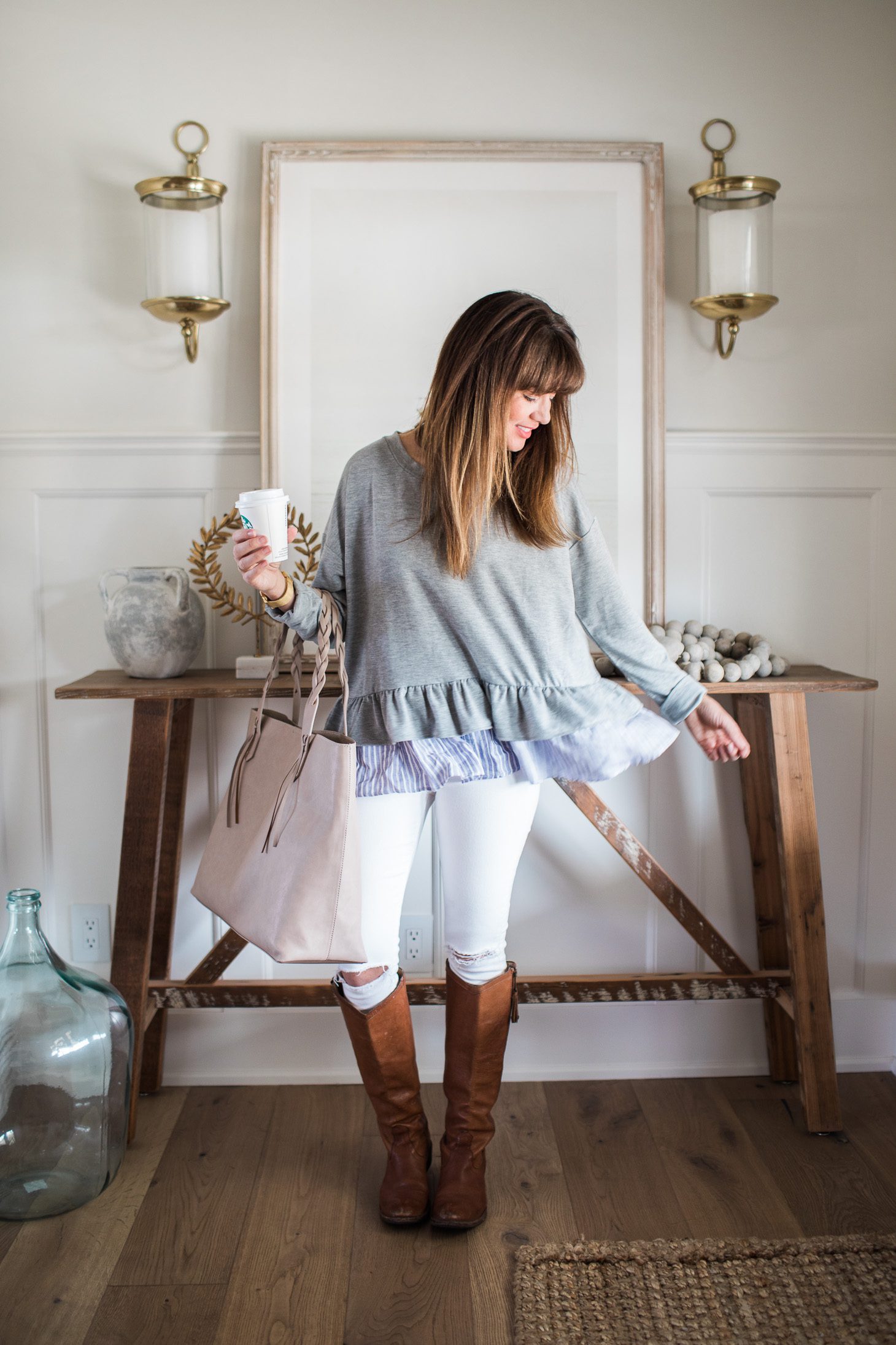 Jillian Harris Nordstrom Ruffled Sweater