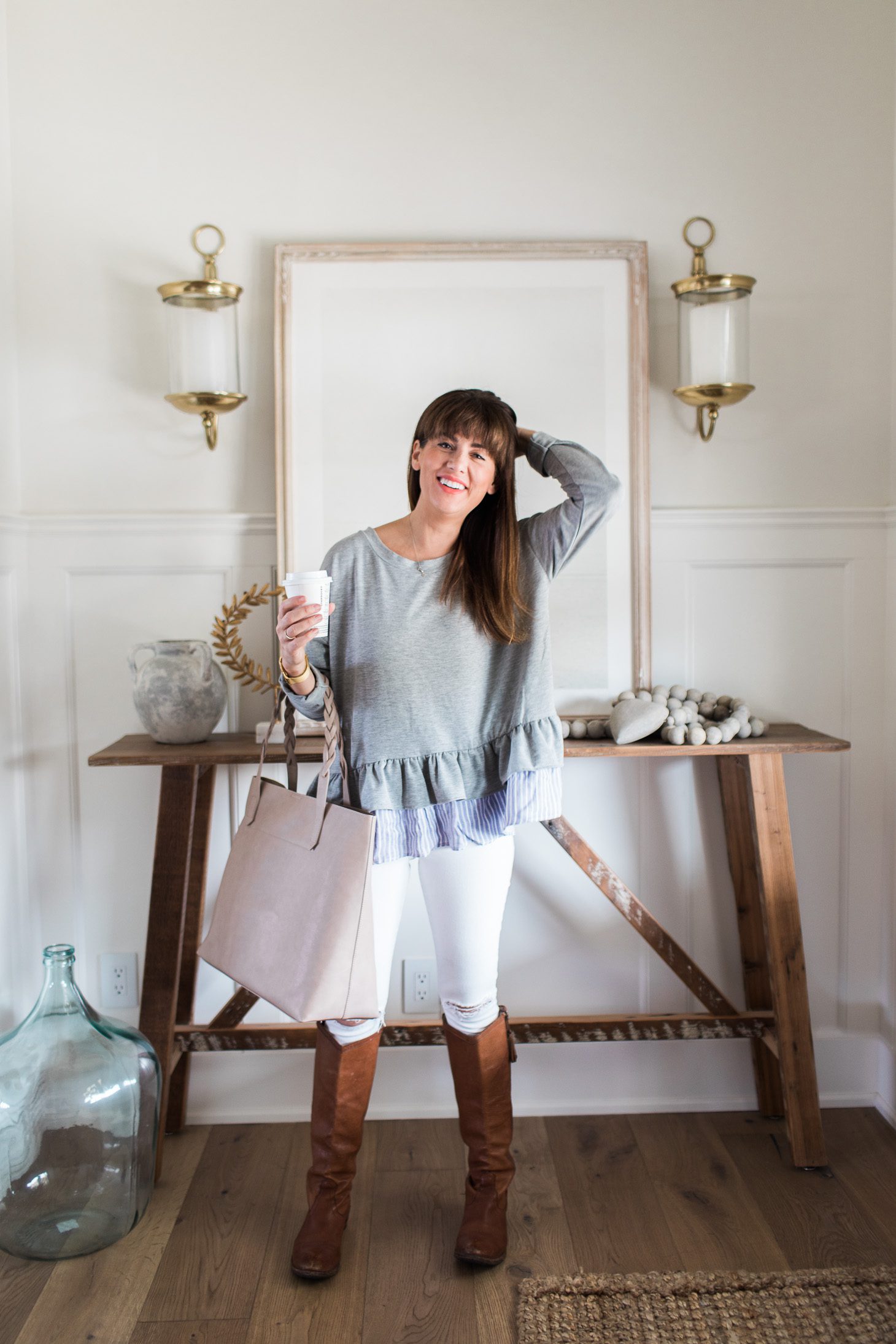 Jillian Harris Nordstrom Ruffled Sweater