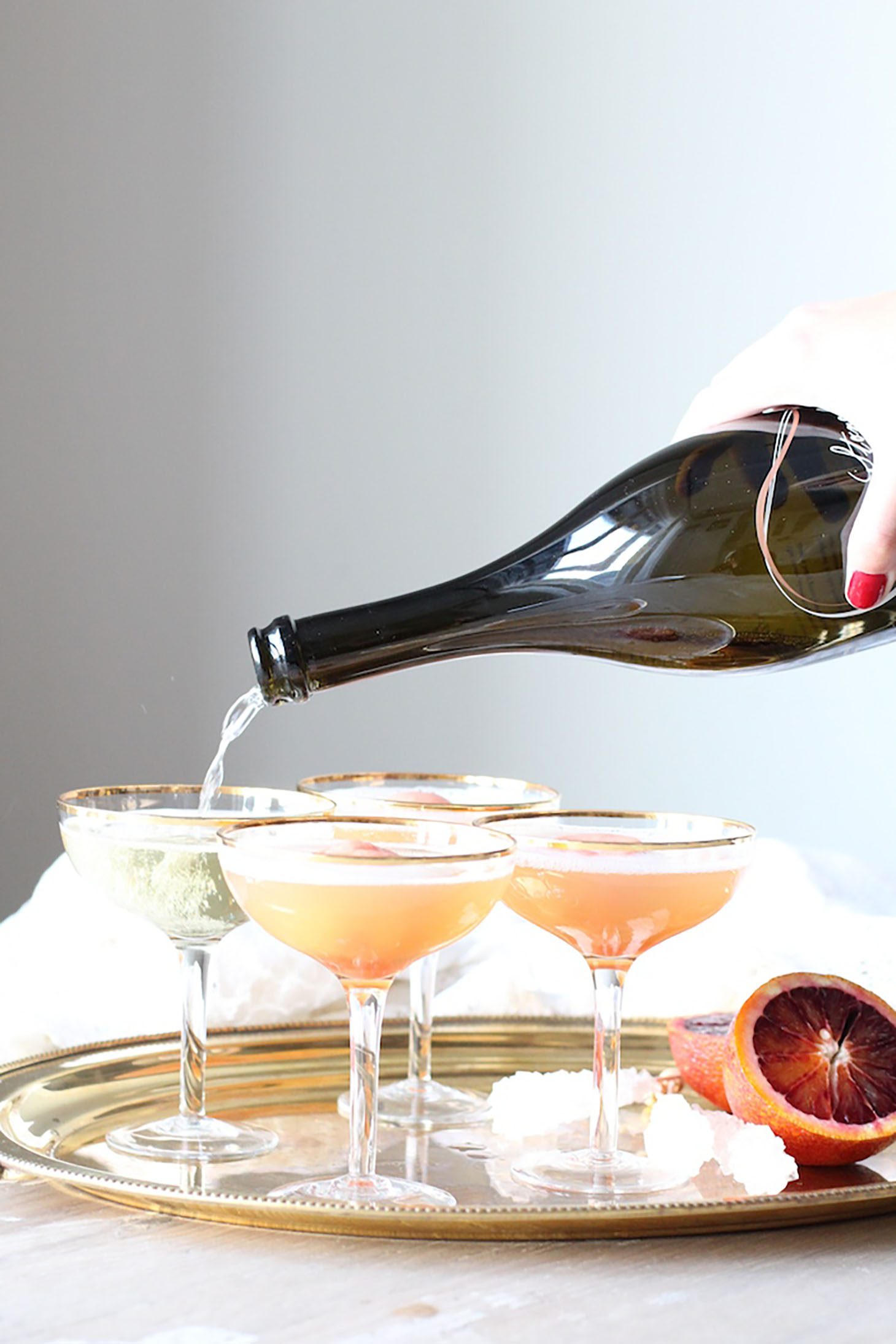 Jillian Harris Blood Orange Champagne Floats