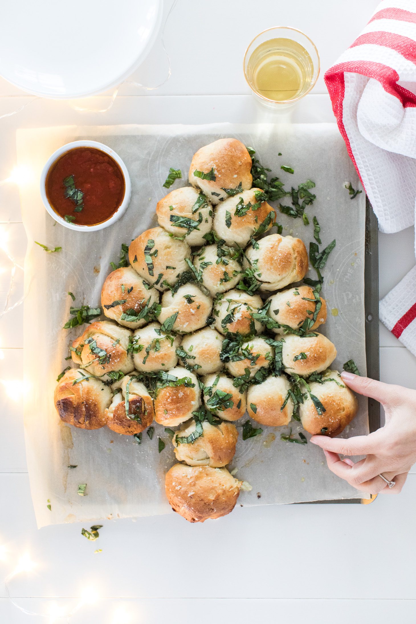 Jillian Harris Christmas Tree Cheesy Bread