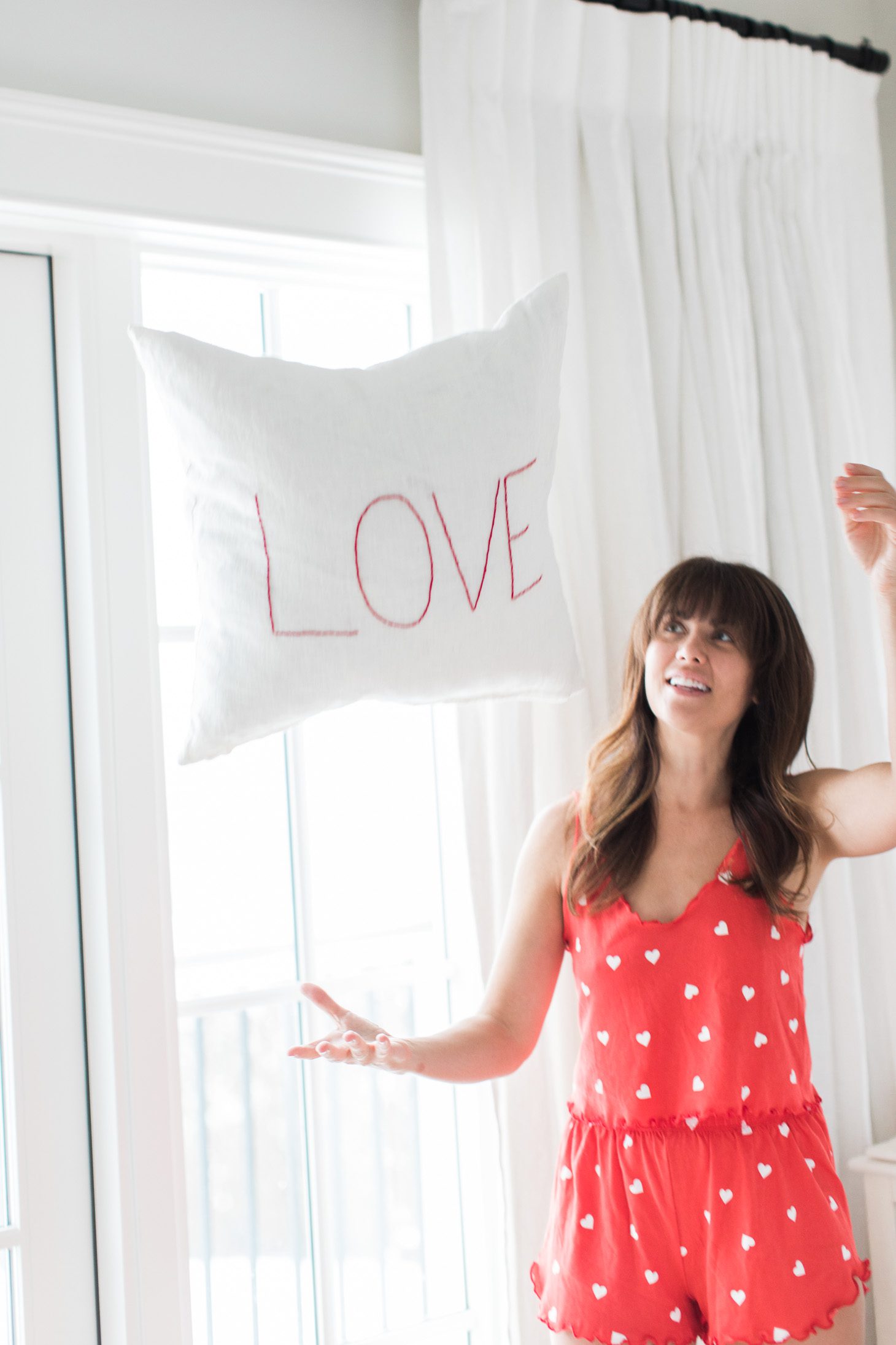 Jillian Harris Easy DIY Stitched Love Pillow