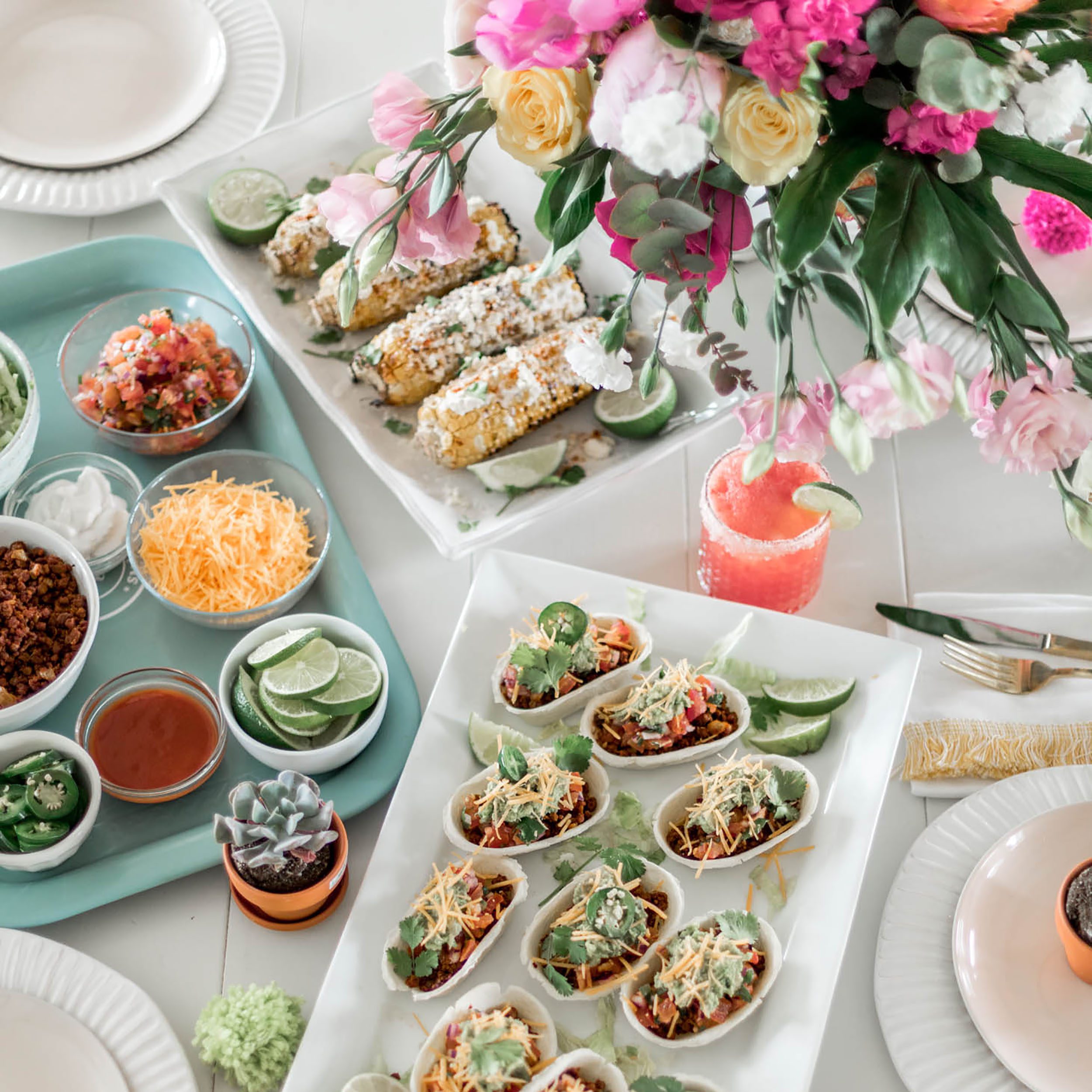 Vegan Taco Boats & Mexican Grilled Corn