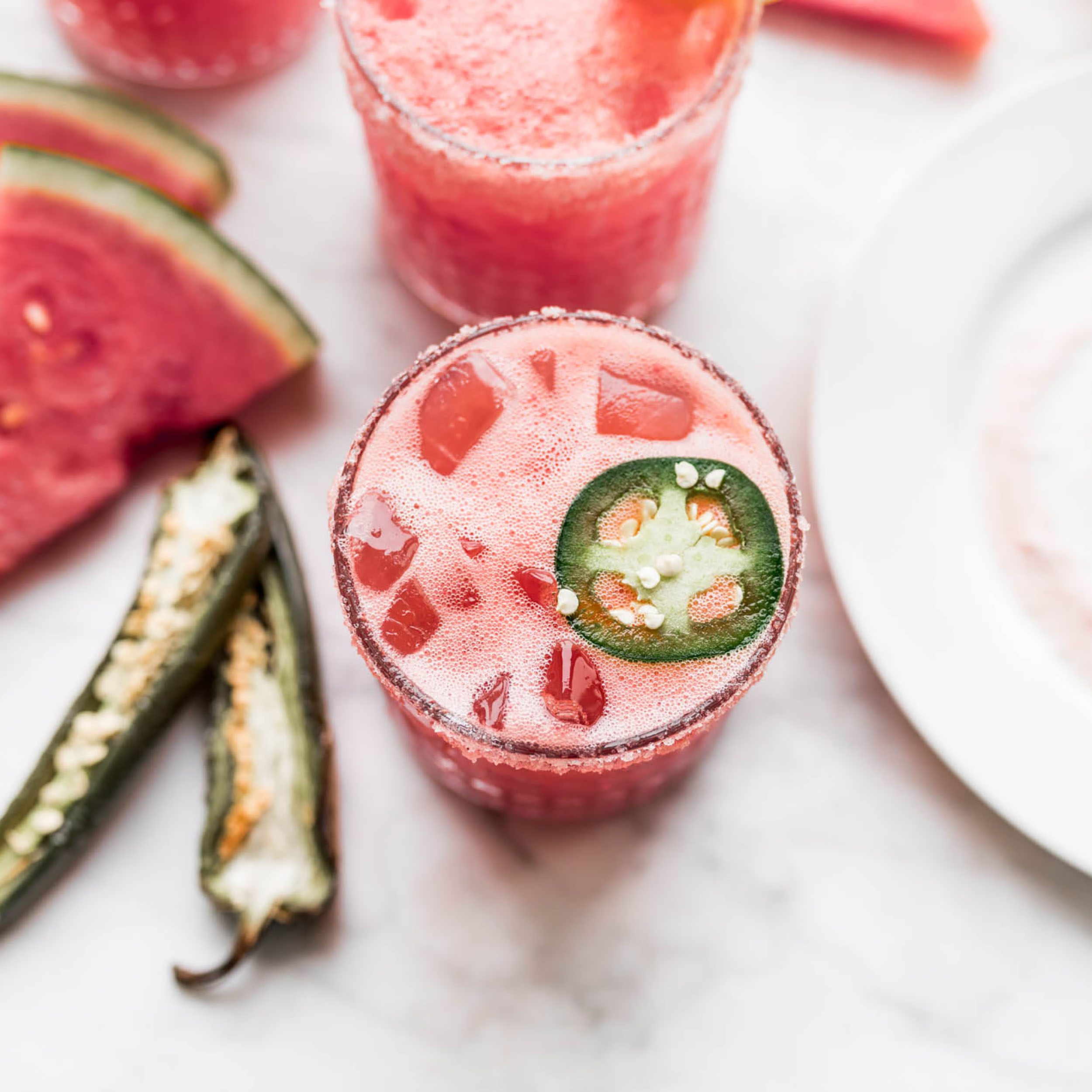 Watermelon Jalapeño Margaritas