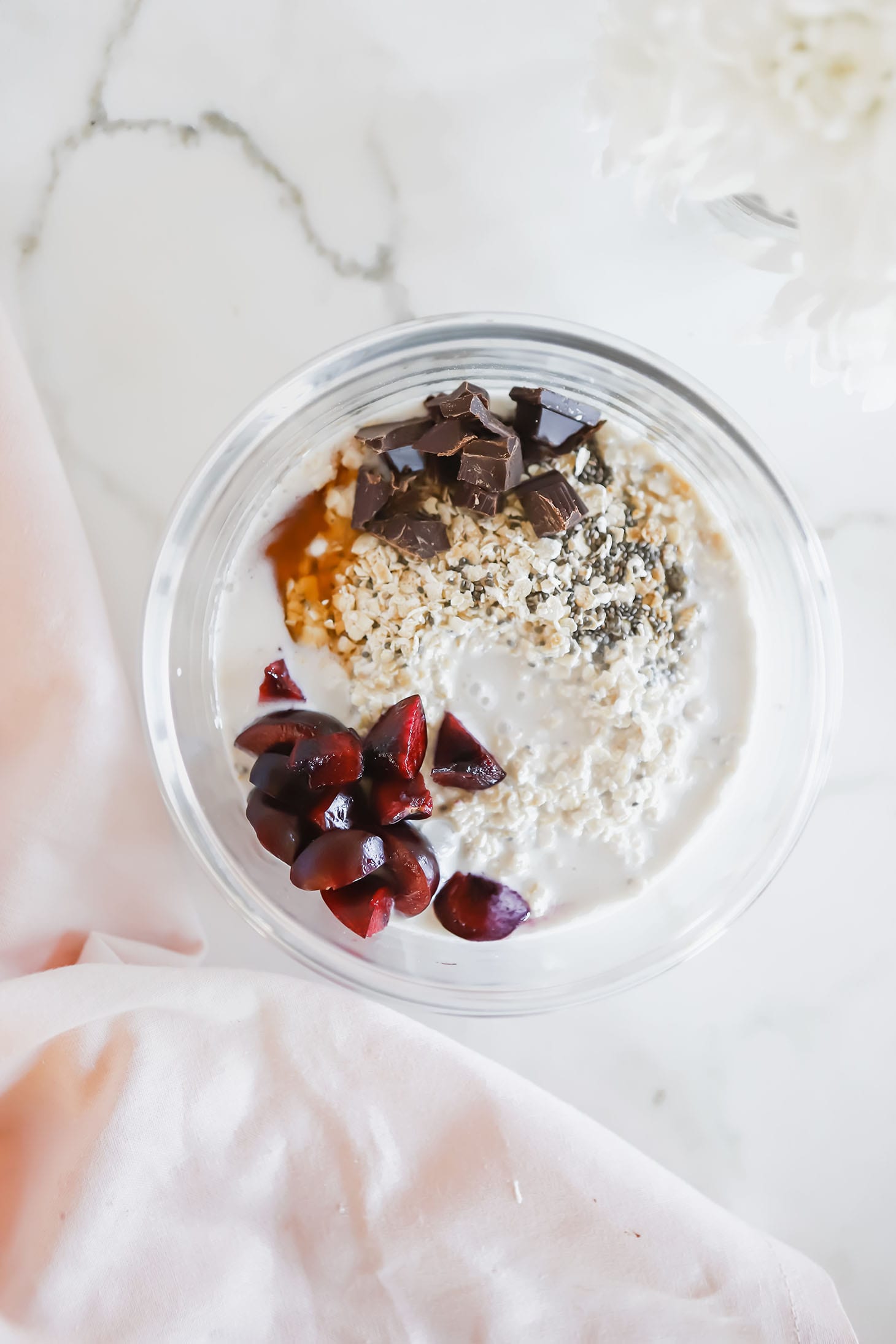 Jillian Harris Cherry Overnight Oats