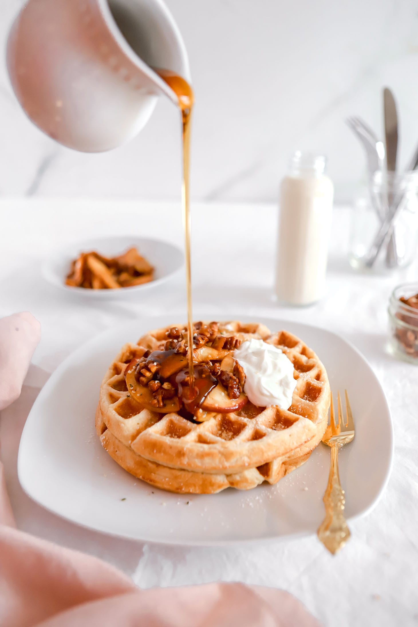 Jillian Harris Spiced Apple Cinnamon Waffles