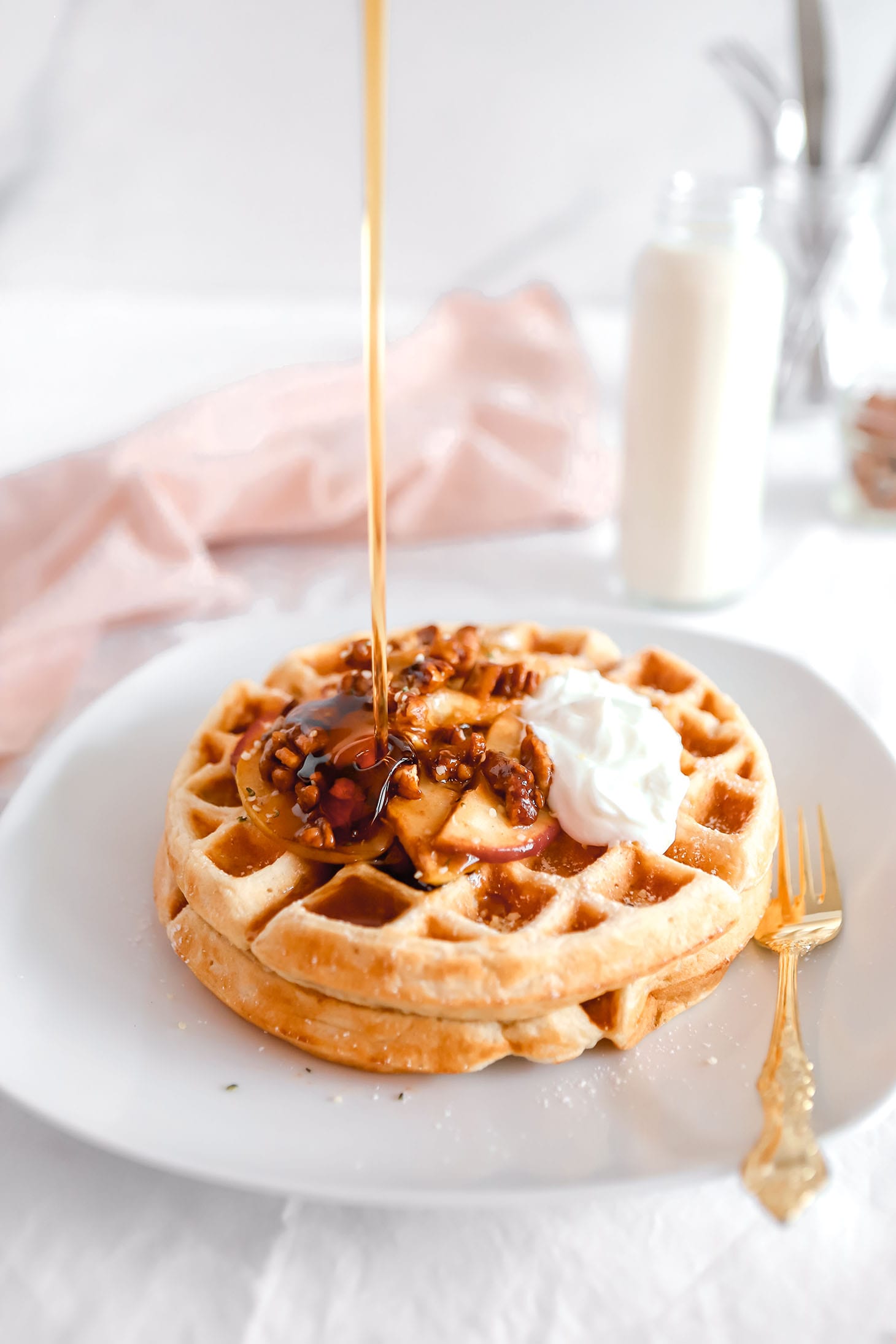 Spiced Apple Cinnamon Waffles