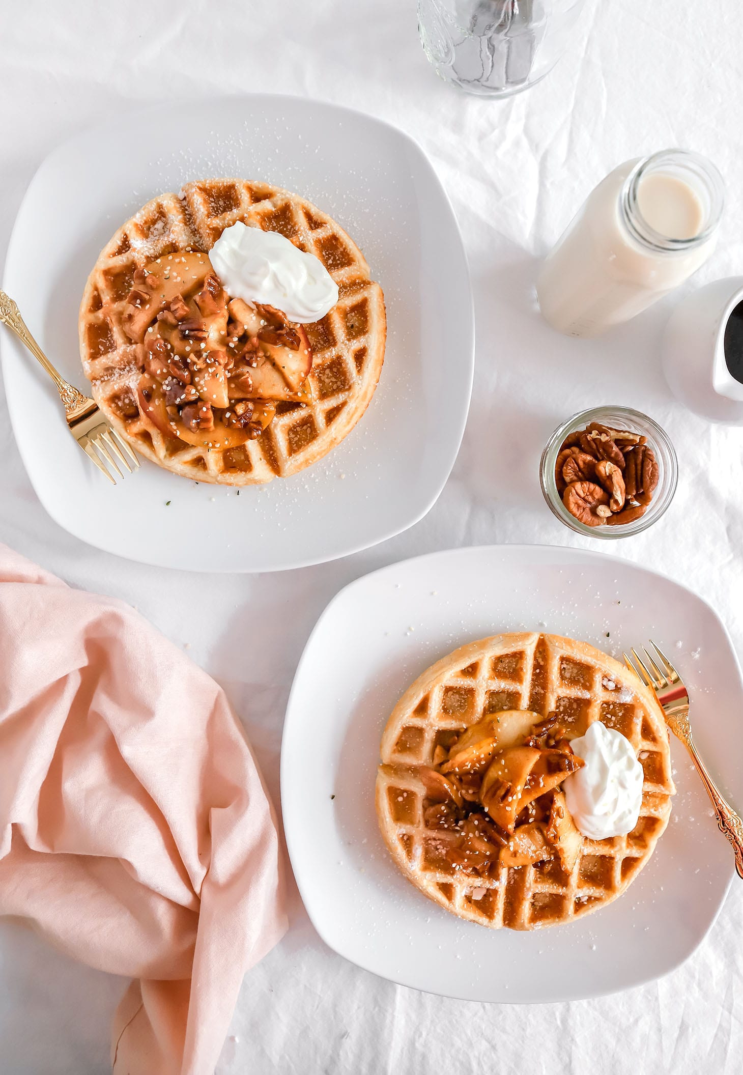 Jillian Harris Spiced Apple Cinnamon Waffles