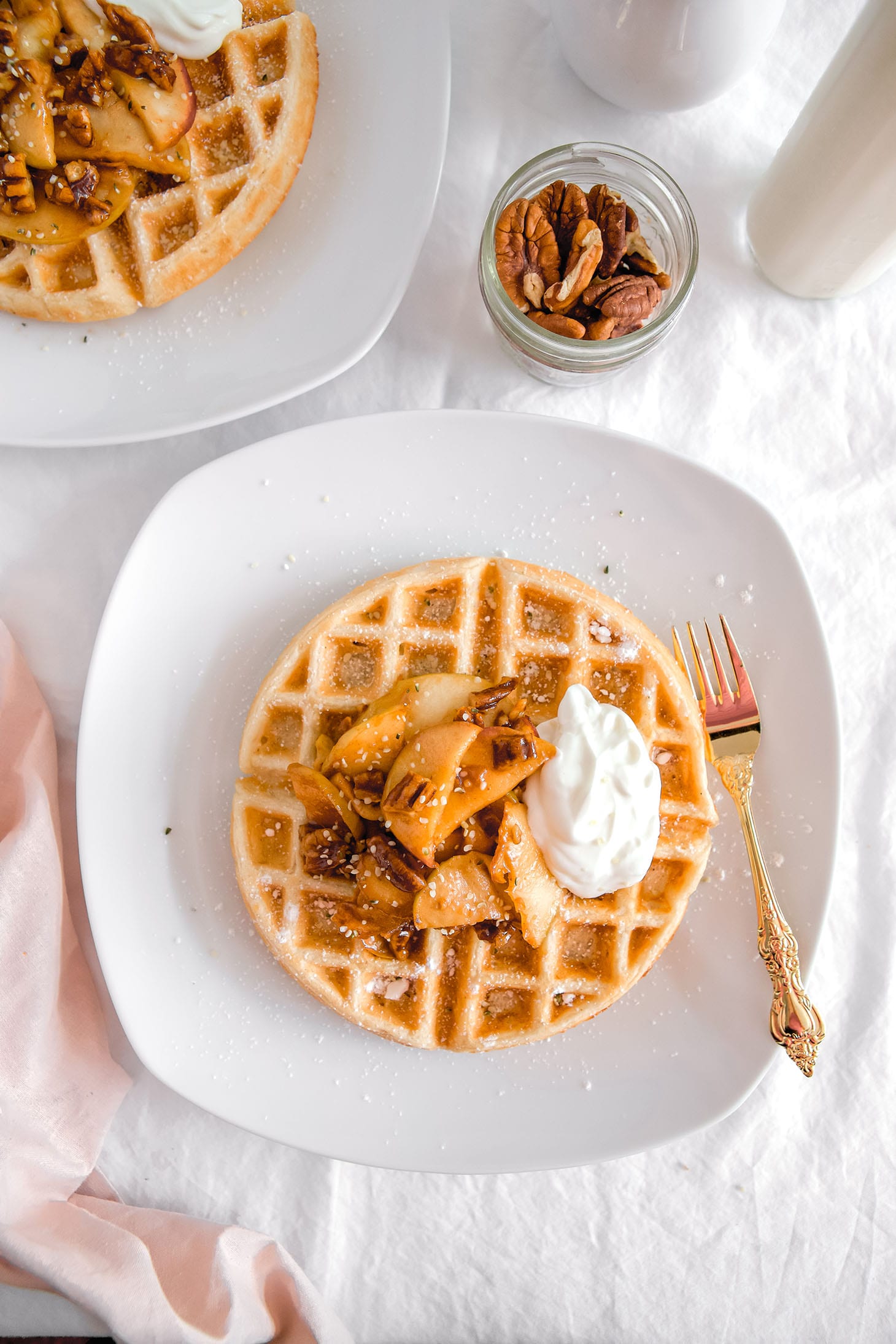 Jillian Harris Spiced Apple Cinnamon Waffles