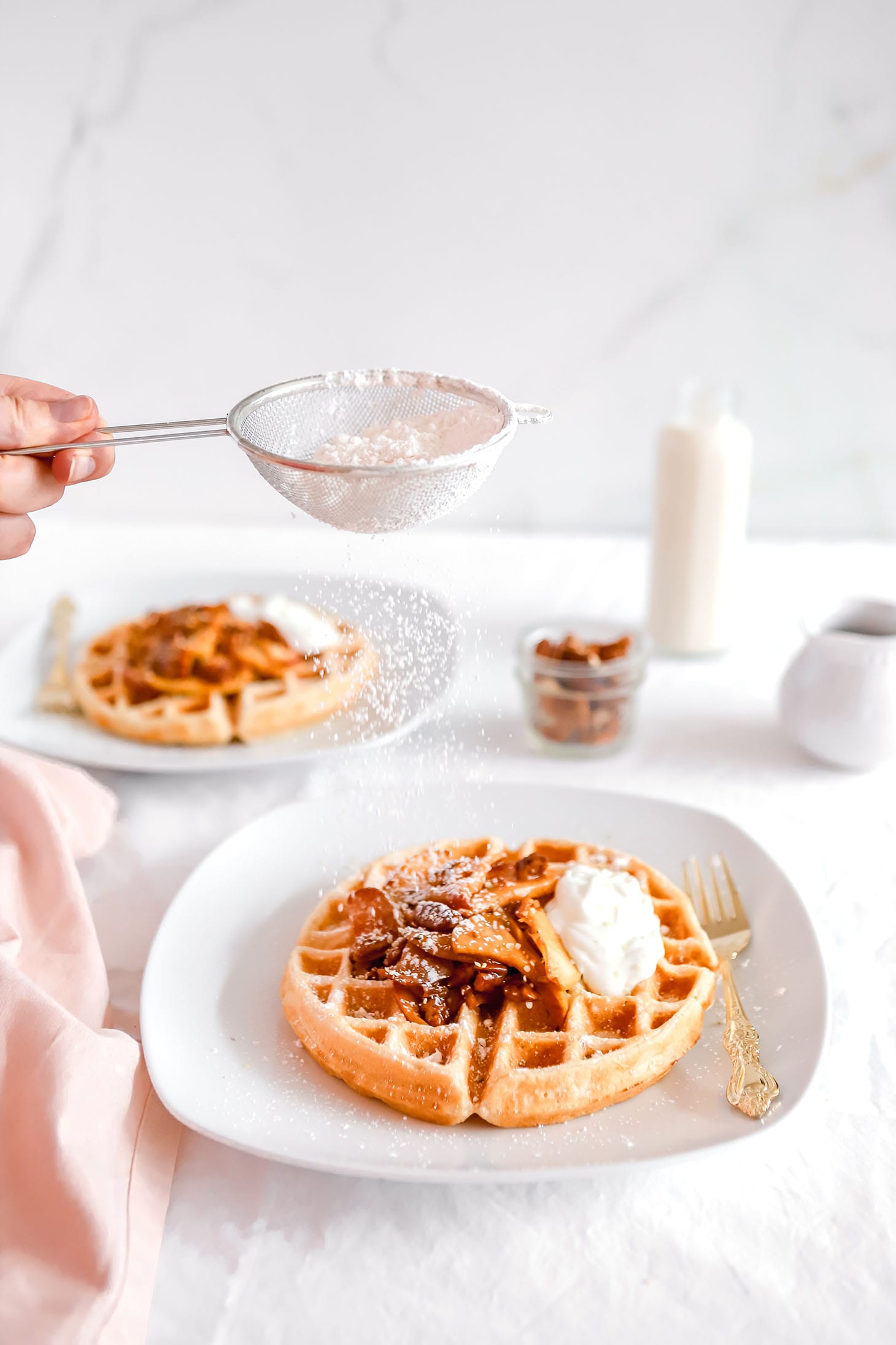 Jillian Harris Spiced Apple Cinnamon Waffles