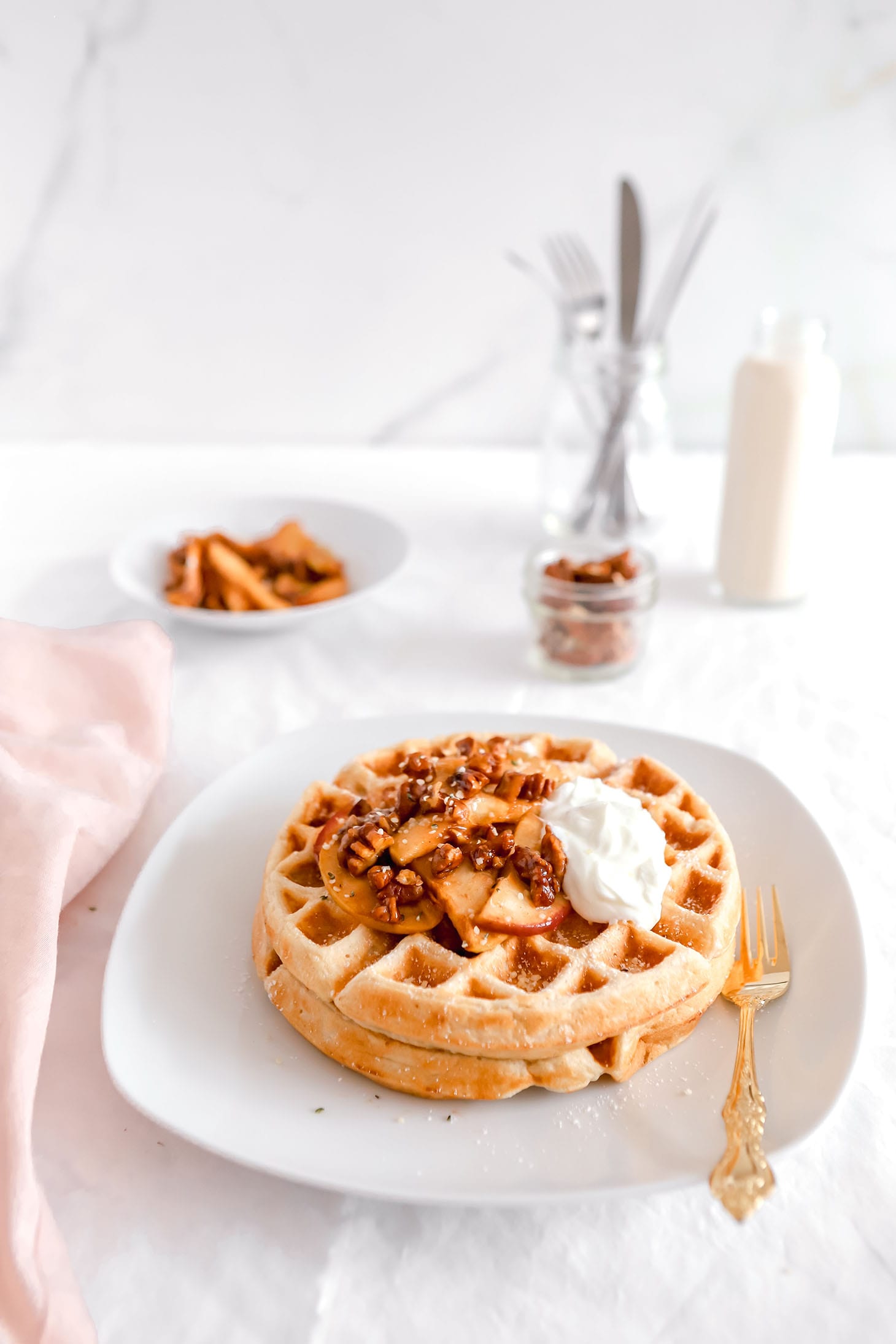 Jillian Harris Spiced Apple Cinnamon Waffles