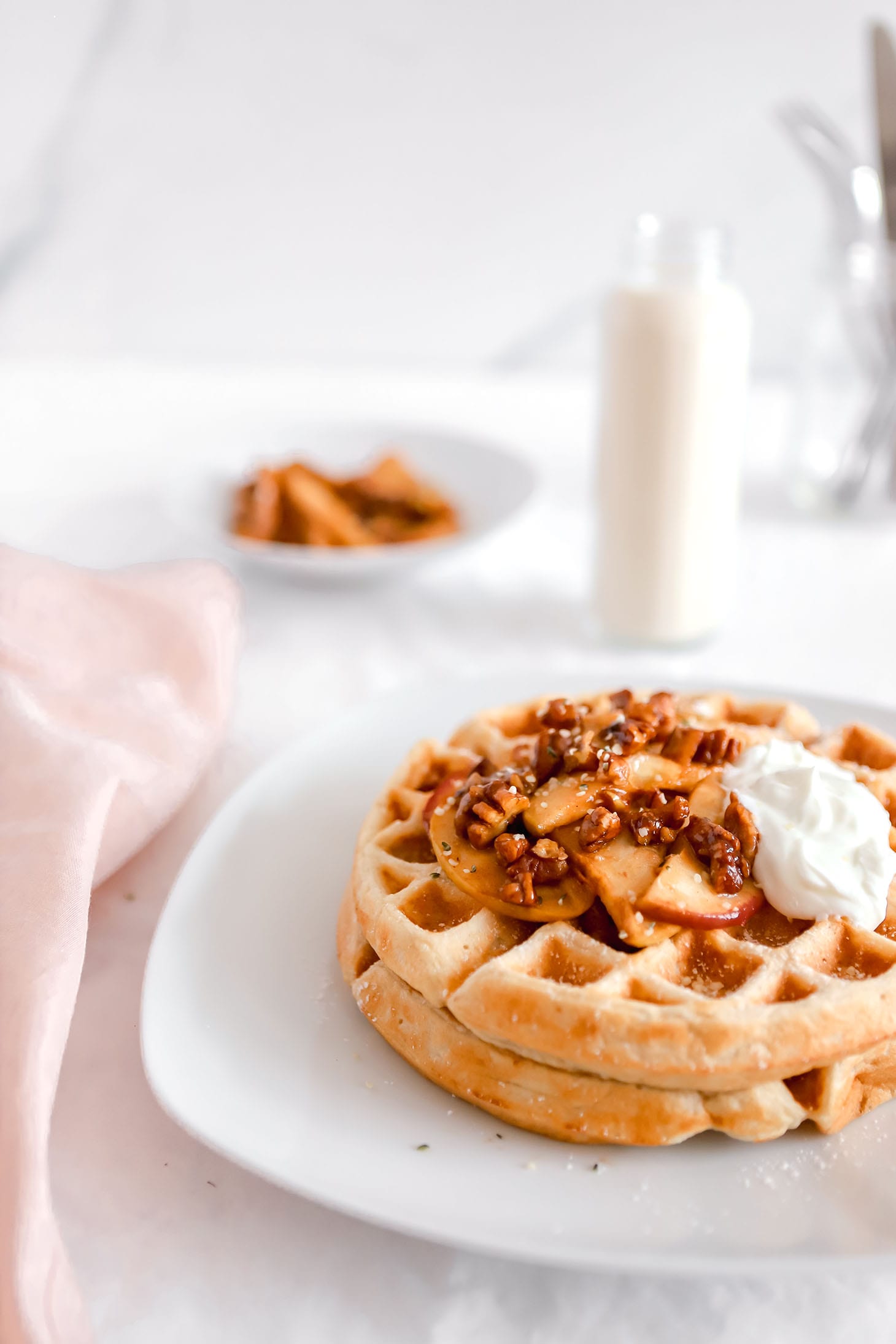 Jillian Harris Spiced Apple Cinnamon Waffles