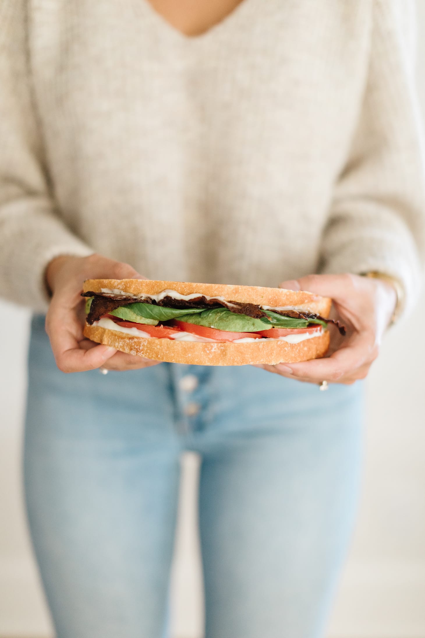 Jillian Harris Vegan Bacon Sourdough Sandwich