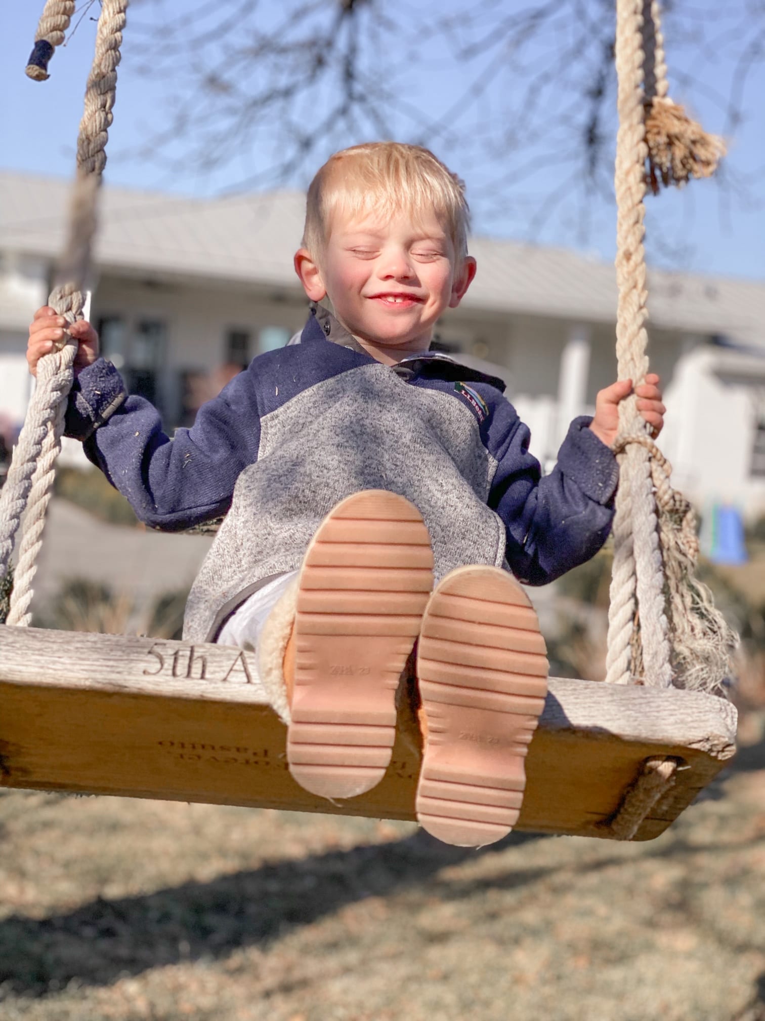 Jillian Harris' Son Swinging 