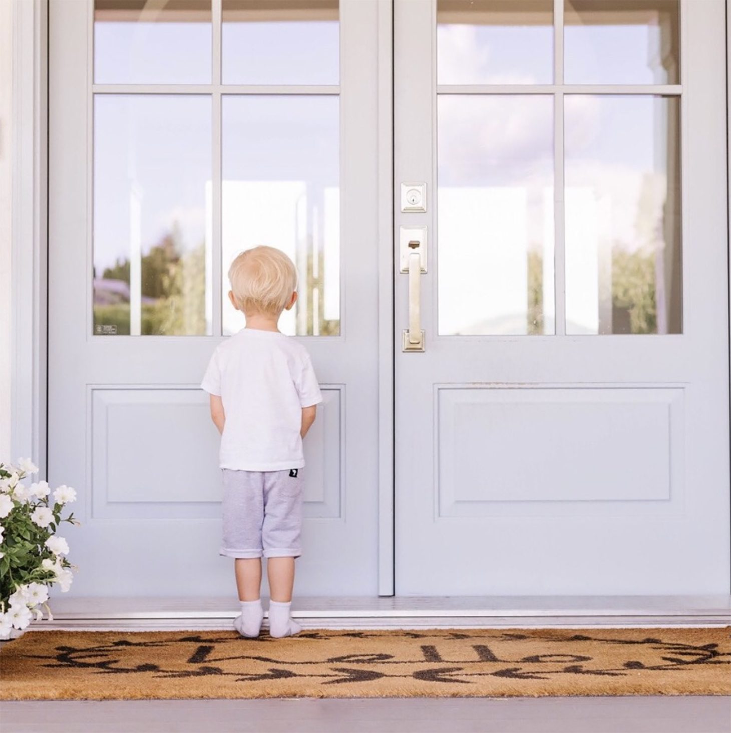 Leo Pasutto Waiting at the Front Door