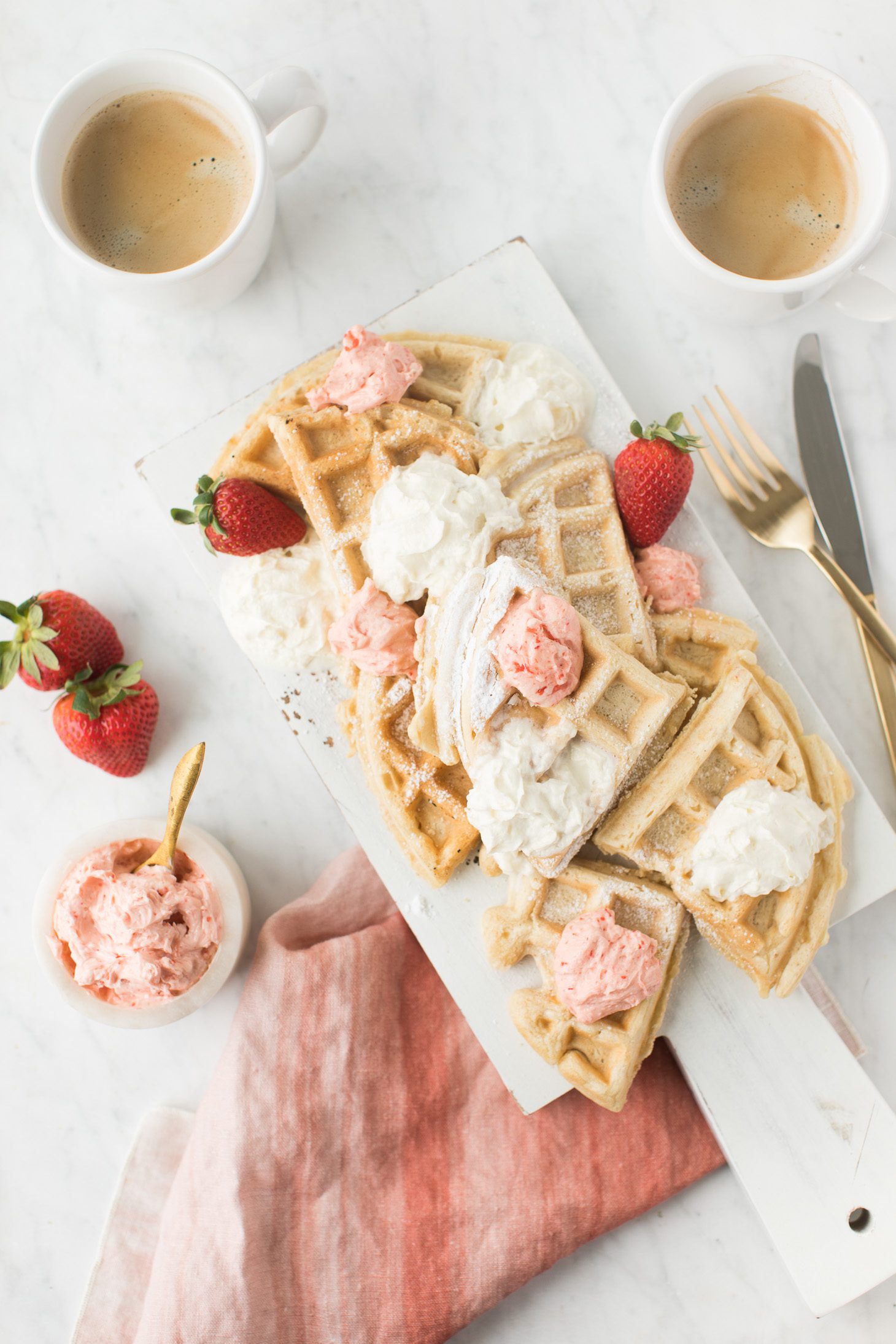 Vegan Strawberry Waffles