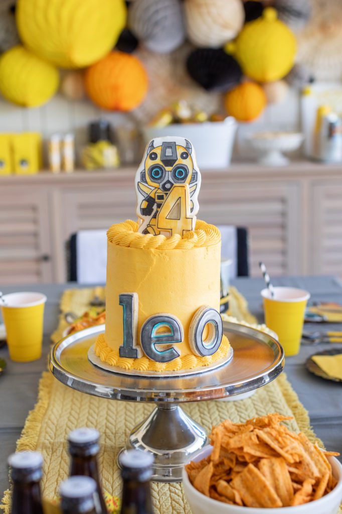 Little Boy's Transformers Party Cake 