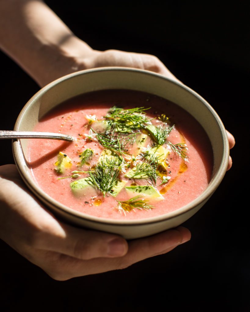 Vegan Pink Potato Soup Recipe