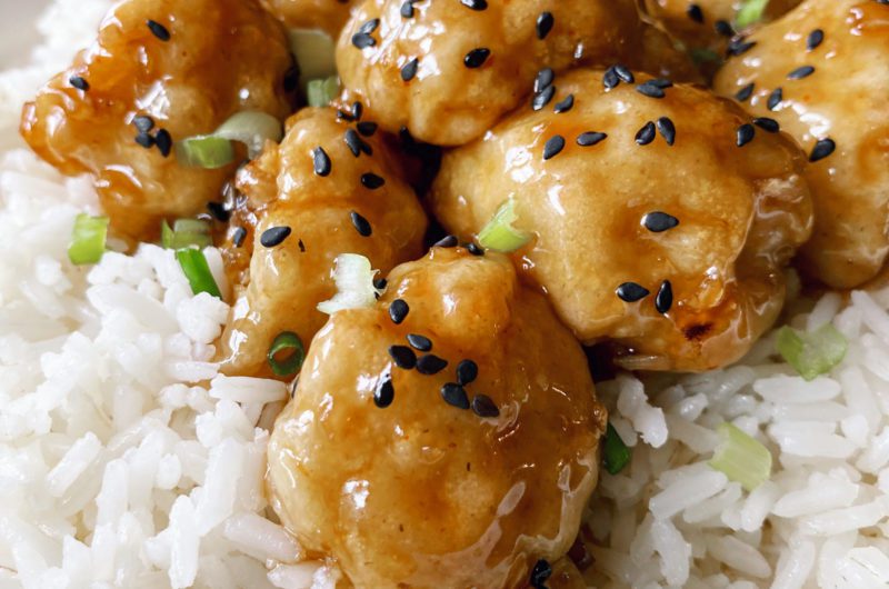 Sticky Sesame Cauliflower Recipe by Veggie Peggy