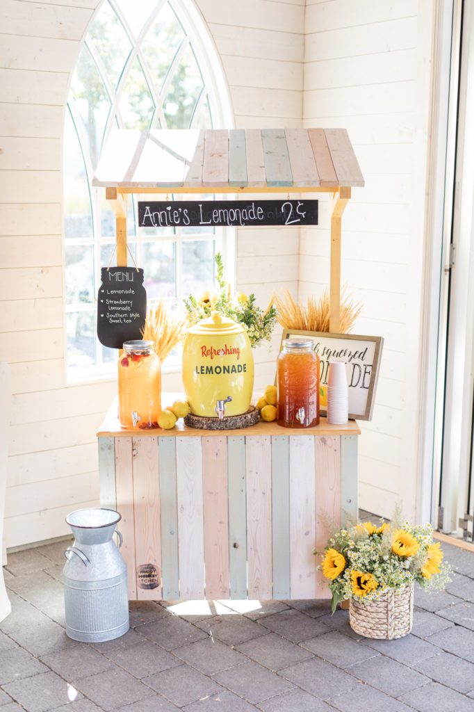 Lemonade stand birthday party decor 