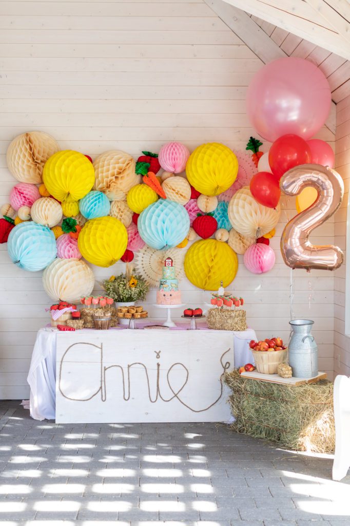 Annie's second birthday party decor 