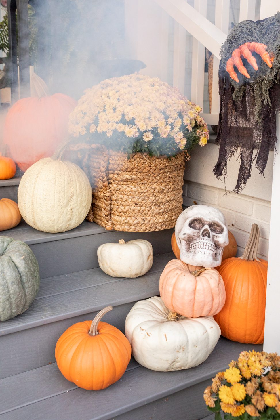 Porch Halloween decor