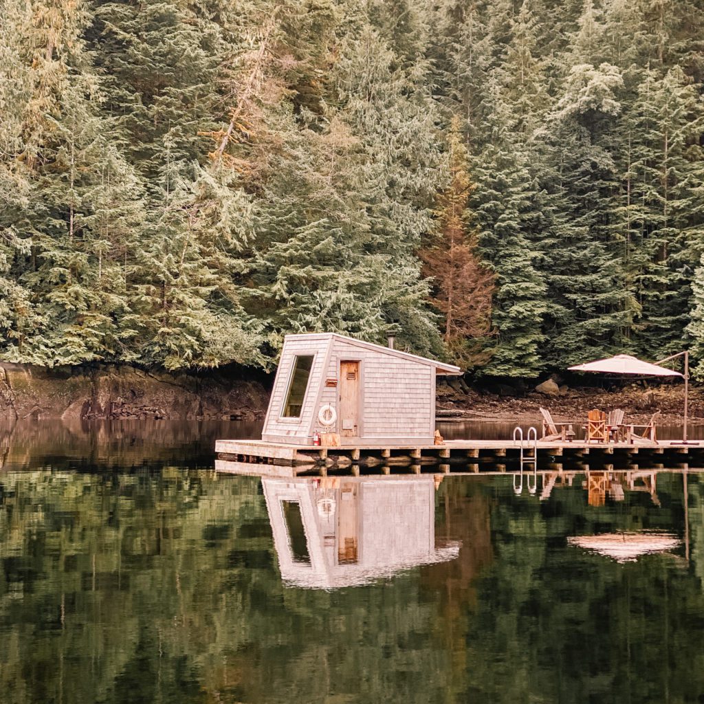 Floating Sauna at Nimmo Bay Resort