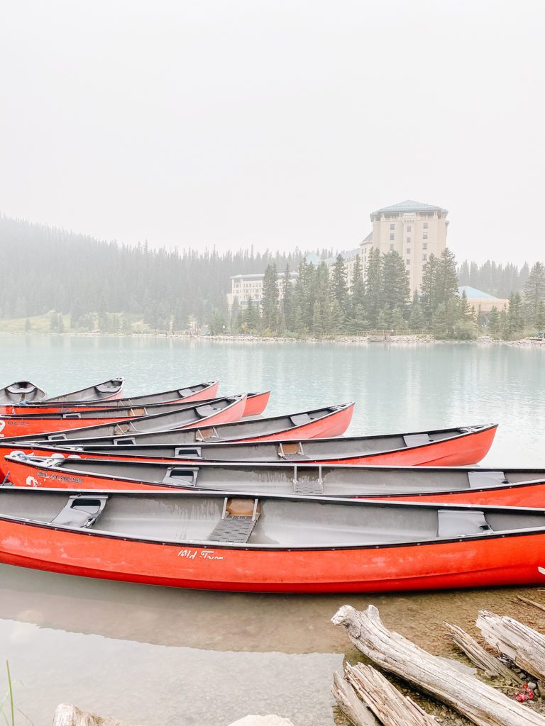 Canoeing on Lake Louise