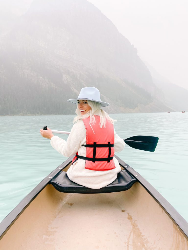 Canoeing on Lake Louise