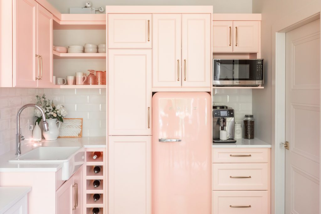 Pretty in Pink JHD Office Kitchen!