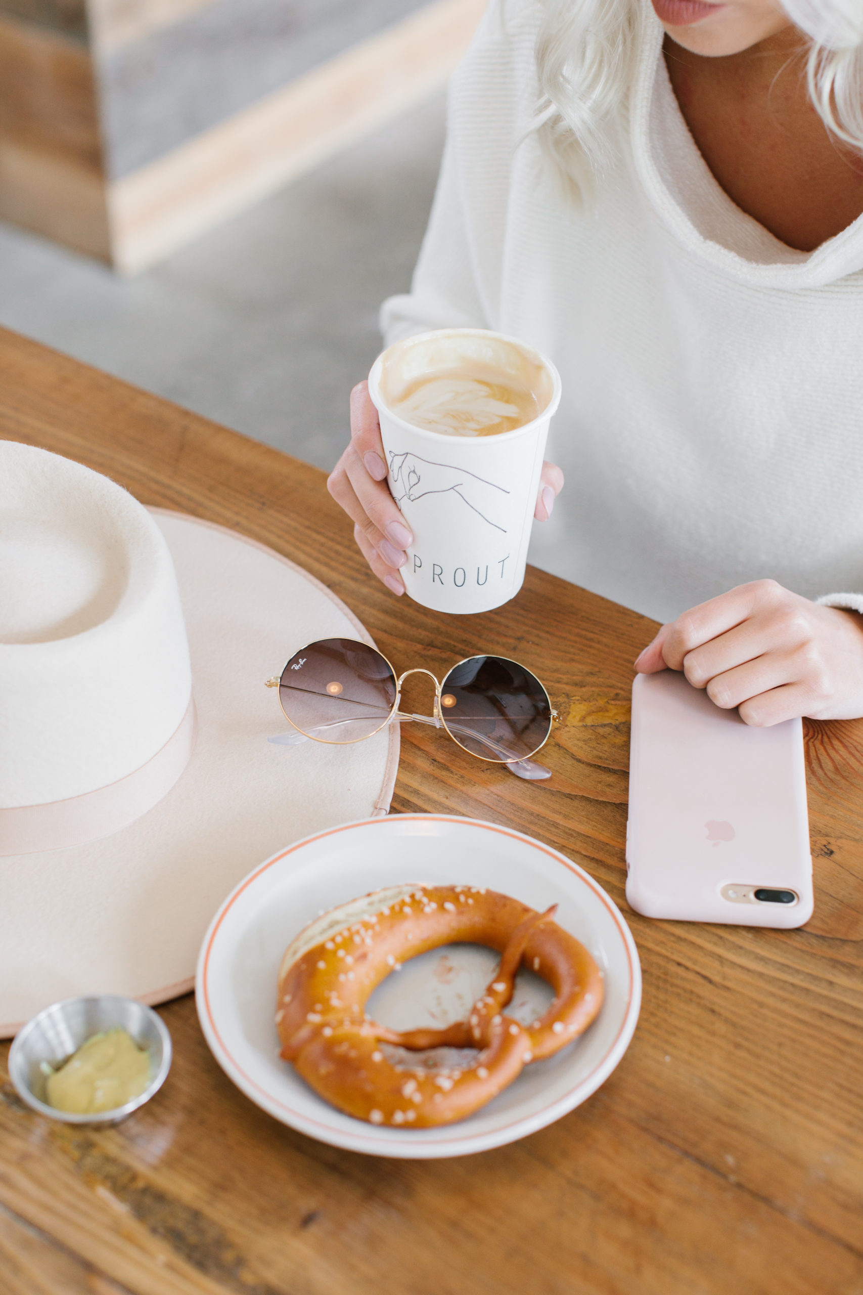 Shay holding a coffee, anti-bullying blog