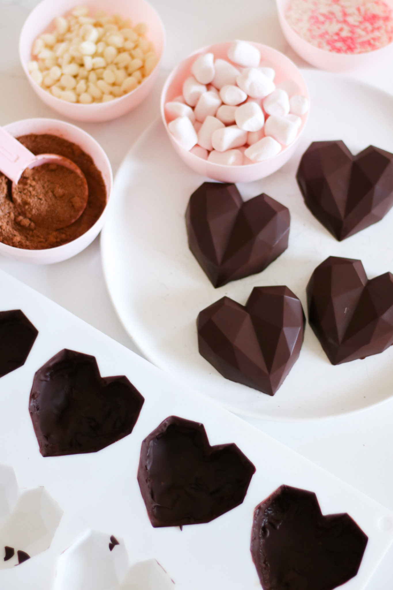 Heart Shaped Hot Chocolate Bombs