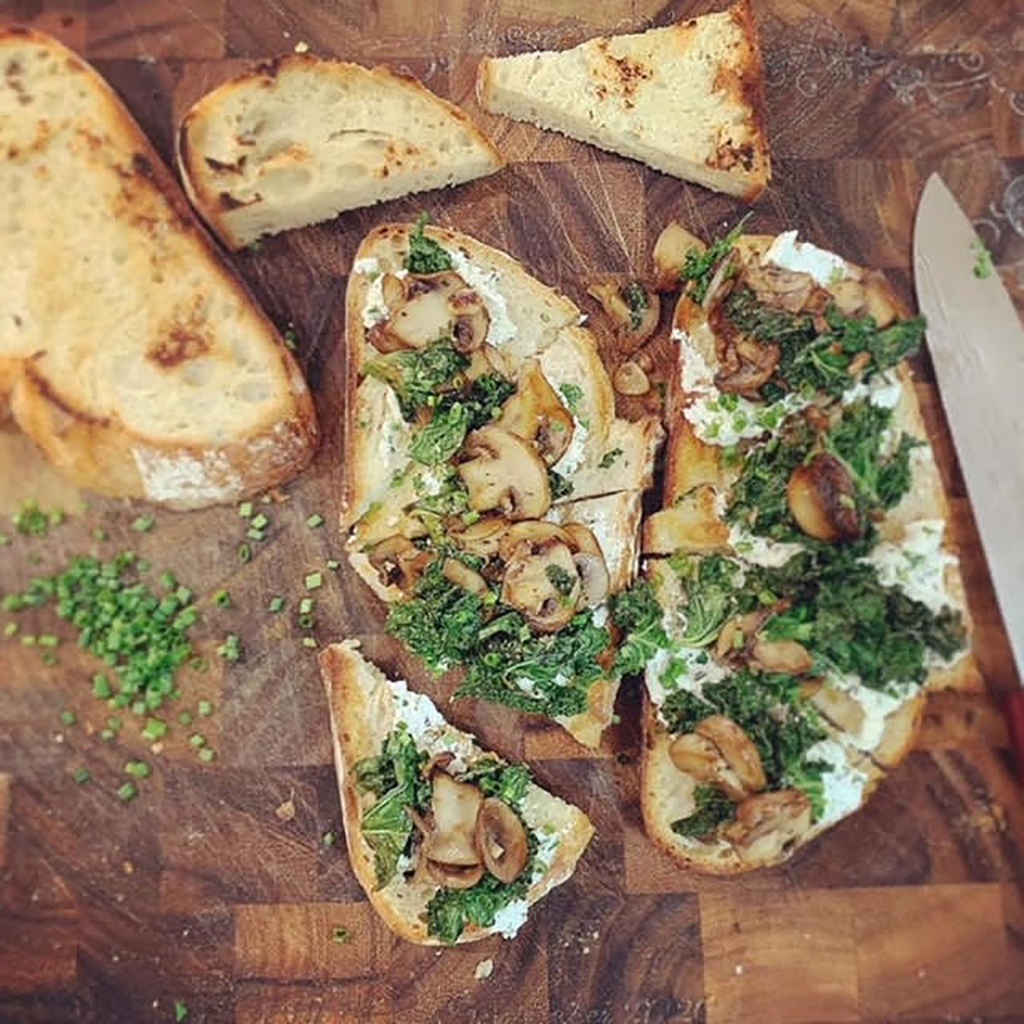 Fraiche Food Full Hearts Mushroom Kale Toast Recipe